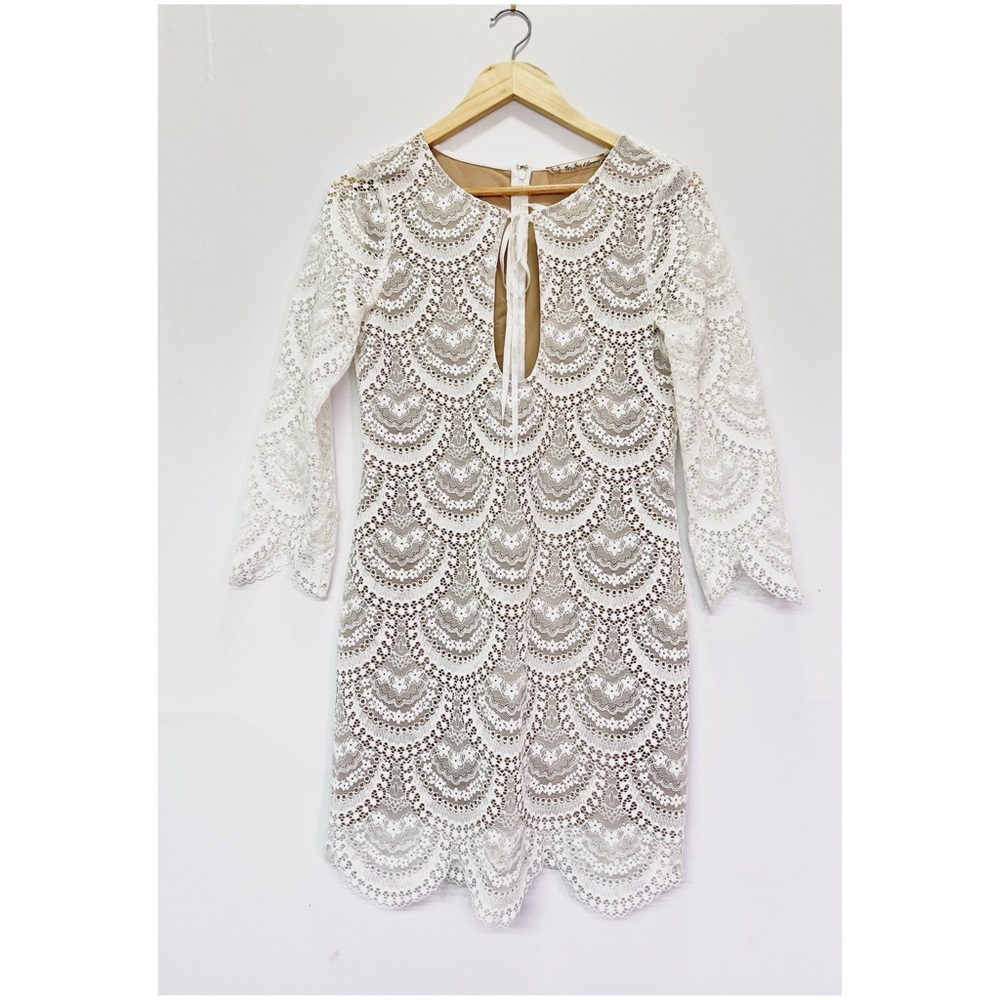 For Love & Lemons Womens Ivory Cream Lace Dress Size Small